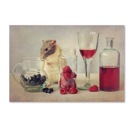 Ellen Van Deelen 'Snoozy Loves To Eat' Canvas Art,22x32